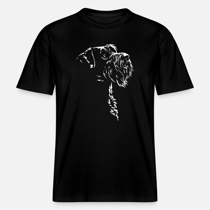 Silhouette de Schnauzer géant Chien Wilsigns -  T-shirt unisexe RELAXED FIT en coton bio - noir