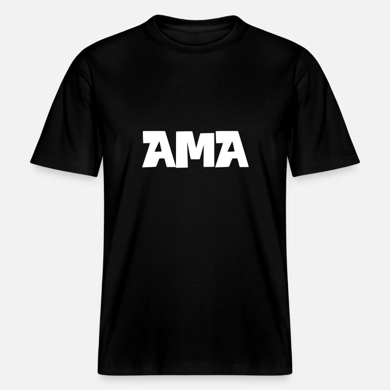 AMA - DEMANDEZ MOI - T-shirt unisexe RELAXED FIT en coton bio - noir