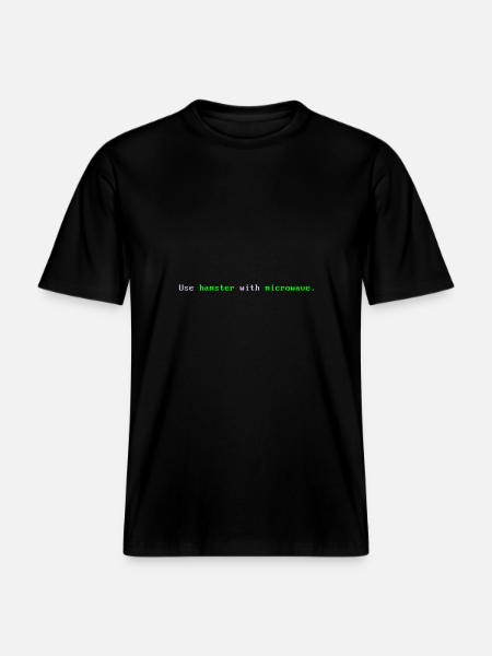 Use Hamster with microwave -  T-shirt unisexe RELAXED FIT en coton bio - noir