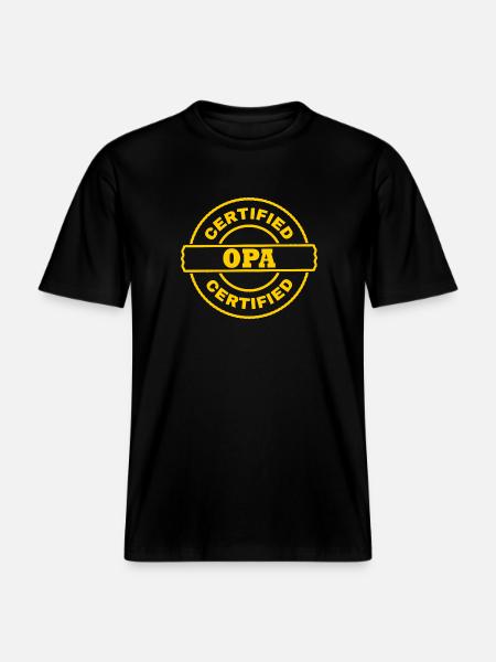Opa -  RELAXED FIT Unisex Organic T-Shirt - Schwarz