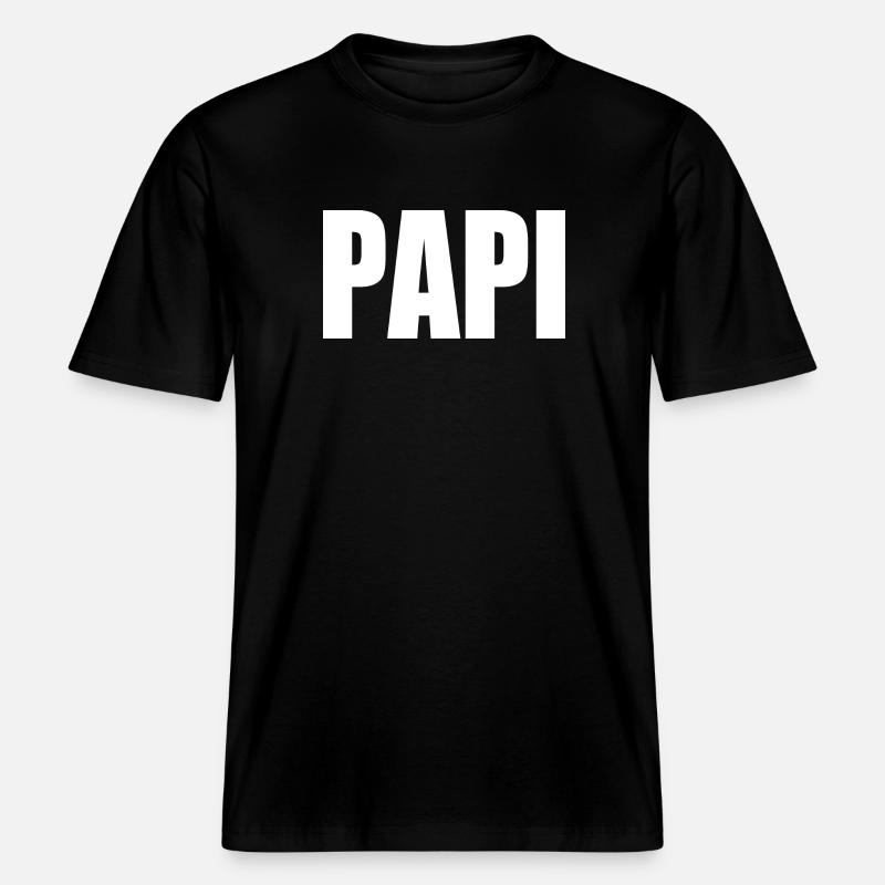 Papi -  RELAXED FIT Unisex Organic T-Shirt - black
