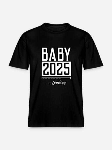 Baby 2025 Loading Babyshower -  RELAXED FIT Unisex Organic T-Shirt - black