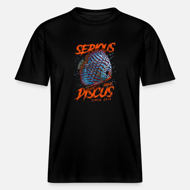 Ernsthaft mit Diskusfischen seit 2019 -  RELAXED FIT Unisex Organic T-Shirt - Schwarz