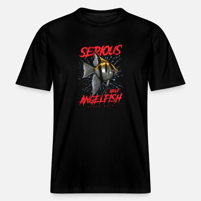 Ernsthaft mit Diskusfischen seit 2016 -  RELAXED FIT Unisex Organic T-Shirt - Schwarz