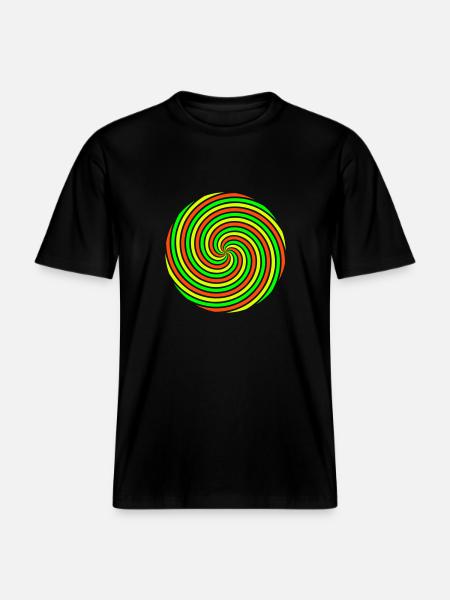 psy_spiral_2 - RELAXED FIT Unisex Organic T-Shirt - Schwarz
