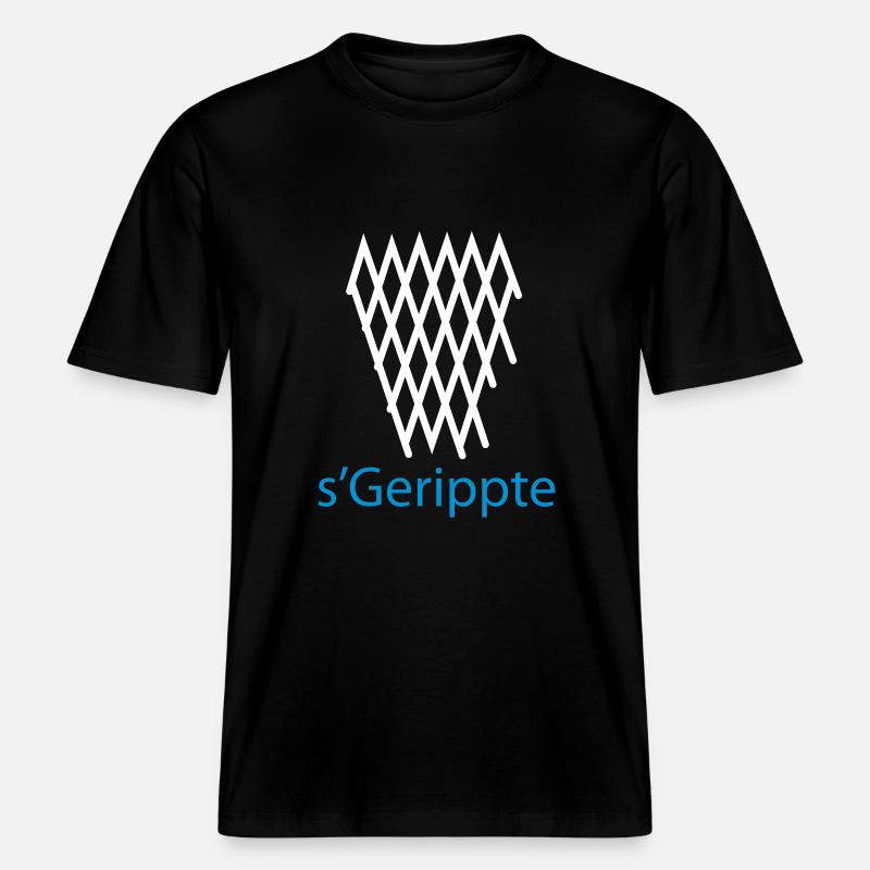 s'Gerippte Frankfurt Design #Geripptes #069 - RELAXED FIT Unisex Organic T-Shirt - Schwarz