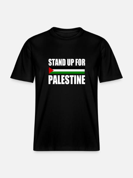 stand up for palestine - RELAXED FIT Unisex Organic T-Shirt - black
