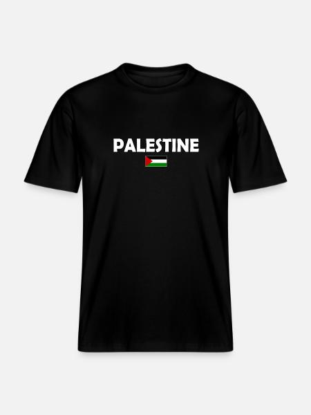 Free Palestine -  RELAXED FIT Unisex Organic T-Shirt - black