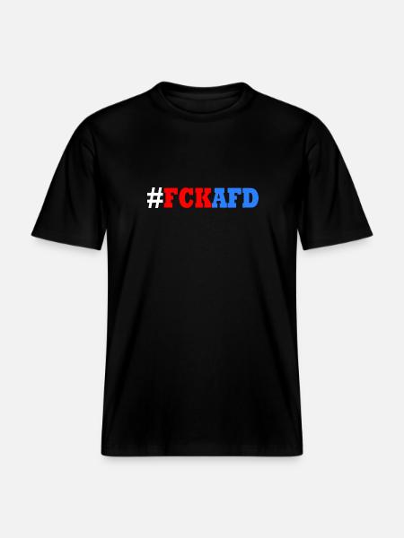 Fck afd - RELAXED FIT Unisex Organic T-Shirt - Schwarz