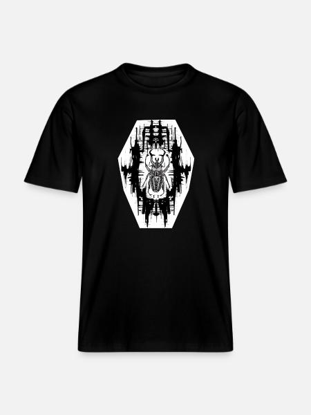 Schwarz-Weiß Scrab Design Nr. 6 -  RELAXED FIT Unisex Organic T-Shirt - Schwarz