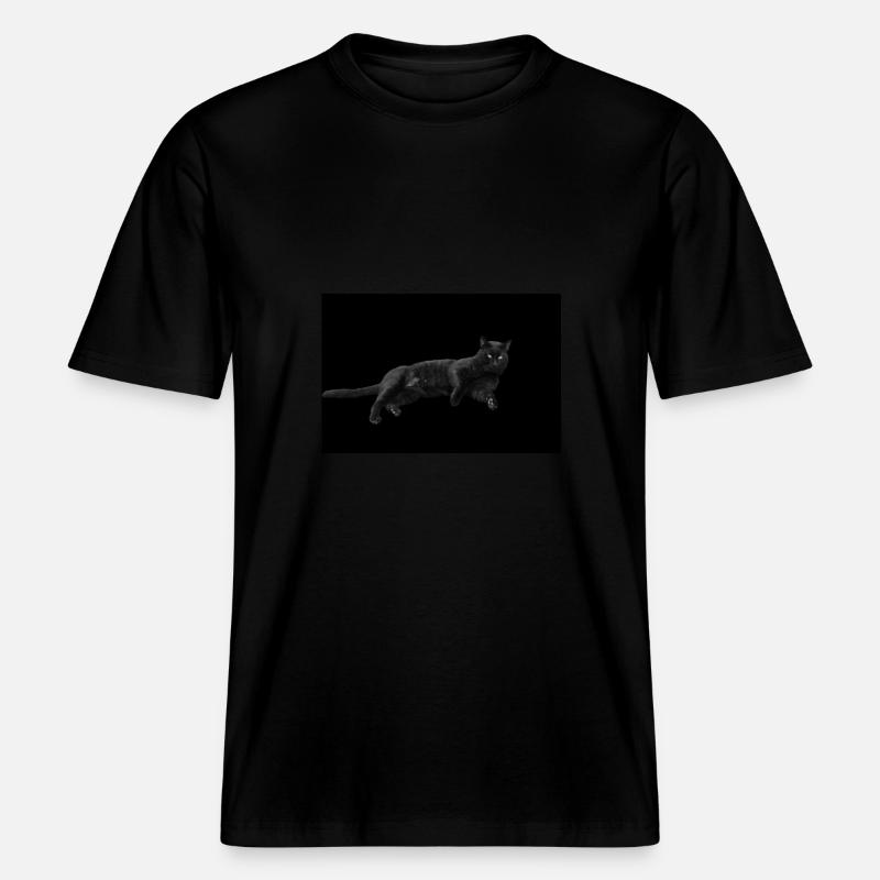 Chat noir Chat Chat Noir Chat Cadeau - T-shirt unisexe RELAXED FIT en coton bio - noir