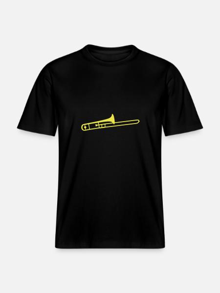 trombone - RELAXED FIT Unisex Organic T-Shirt - black