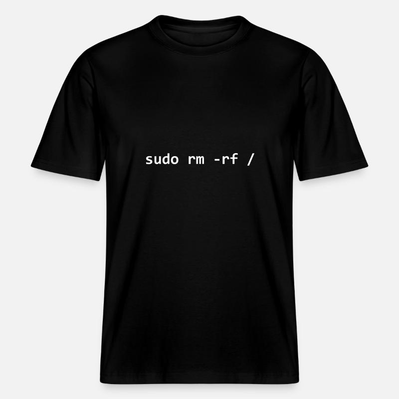 Sudo rm rf -  RELAXED FIT Unisex Organic T-Shirt - black