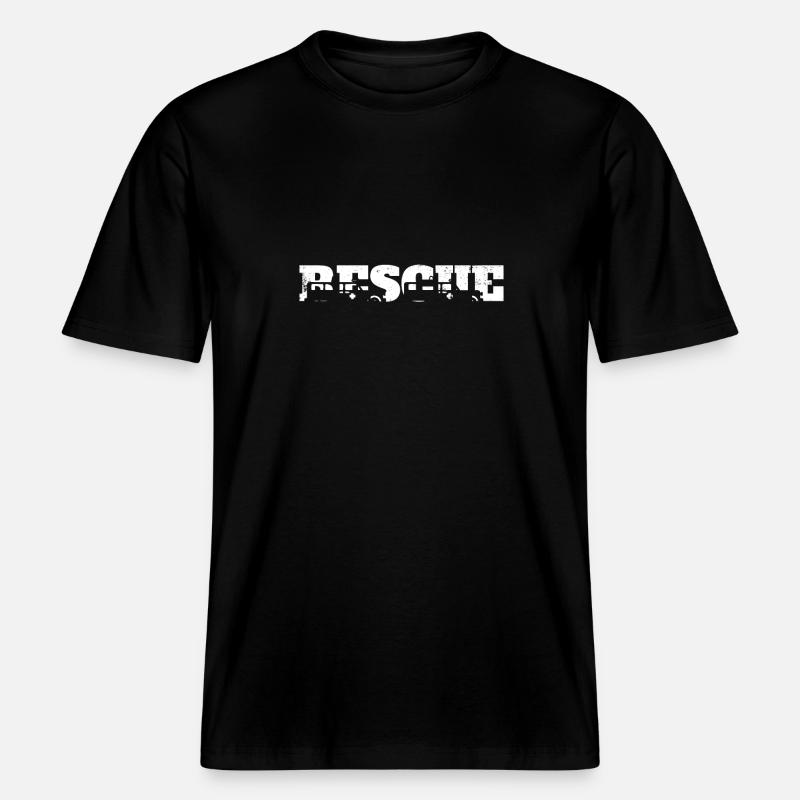 Secours & Secours -  T-shirt unisexe RELAXED FIT en coton bio - noir