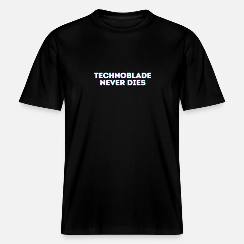 Technoblade Never dies -  RELAXED FIT Unisex Organic T-Shirt - black