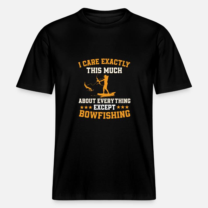 Bogenfischen Spruch -  RELAXED FIT Unisex Organic T-Shirt - Schwarz