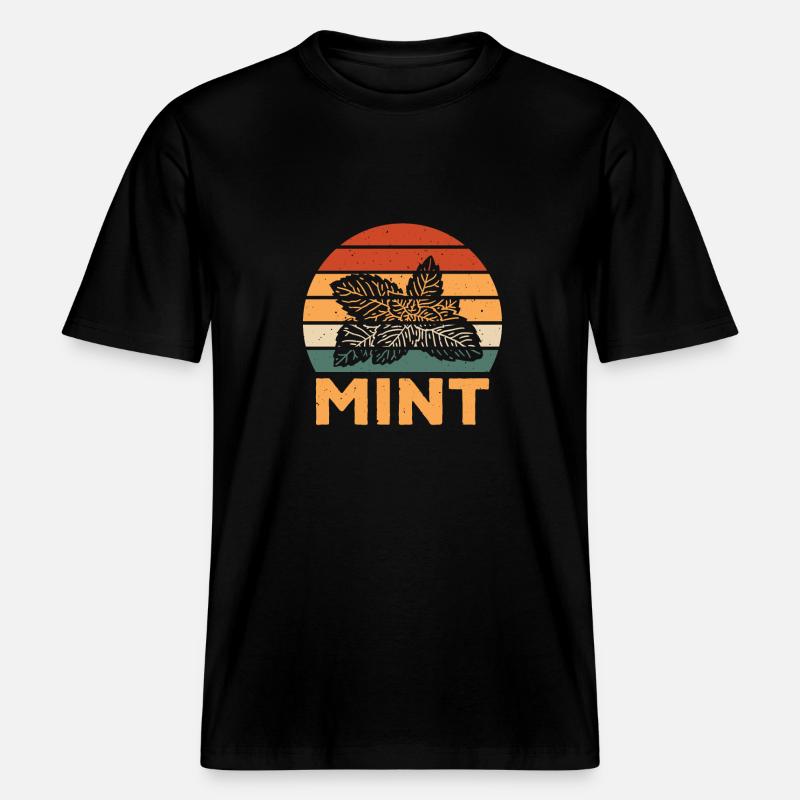 Conception Retro Mint -  T-shirt unisexe RELAXED FIT en coton bio - noir