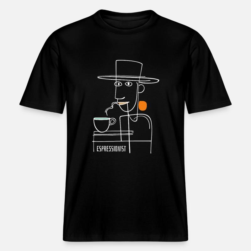 Espressionist - Espresso - Boisson au café -  T-shirt unisexe RELAXED FIT en coton bio - noir