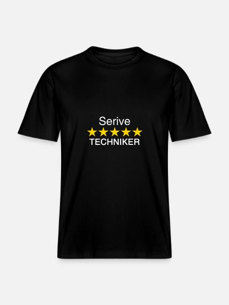 Service Techniker weiss - RELAXED FIT Unisex Organic T-Shirt - Schwarz