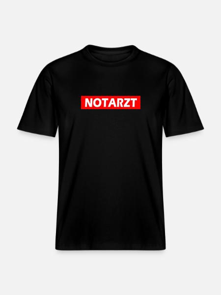 Notarzt -  RELAXED FIT Unisex Organic T-Shirt - Schwarz