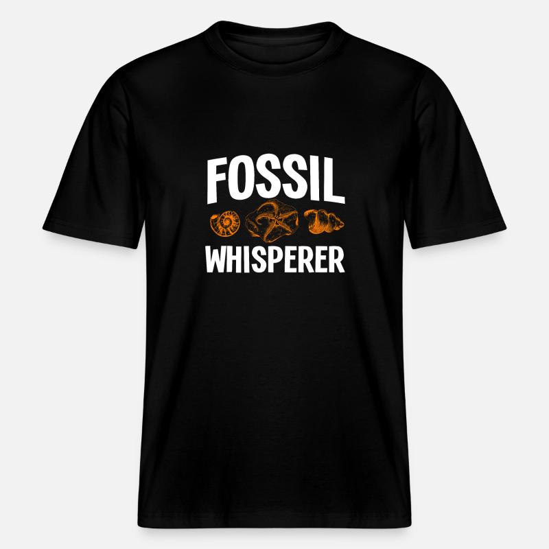 Fossiler Flüsterer -  RELAXED FIT Unisex Organic T-Shirt - Schwarz