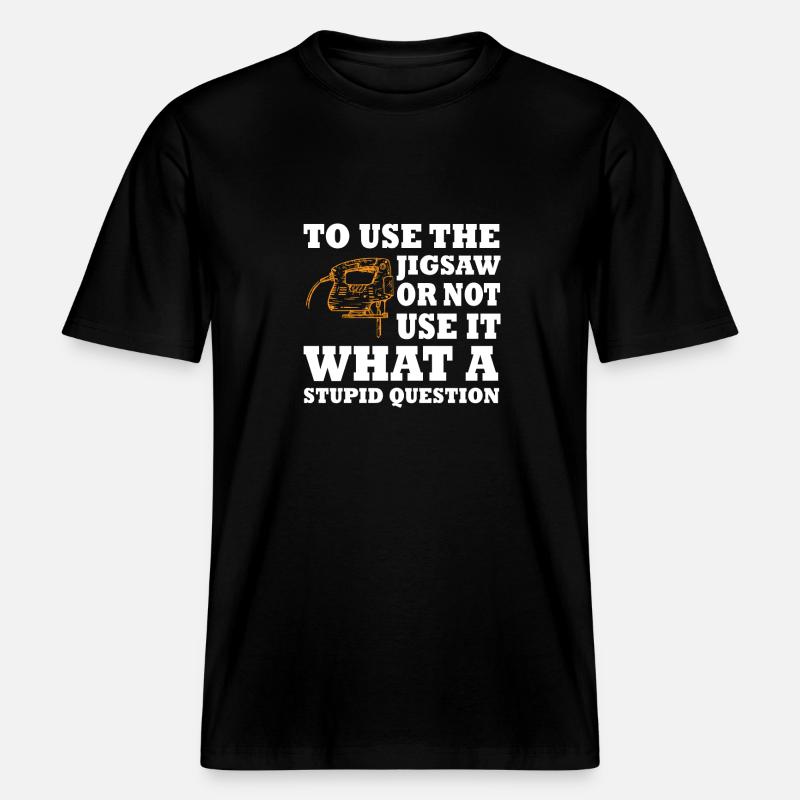 Cadeau de devis puzzle -  T-shirt unisexe RELAXED FIT en coton bio - noir
