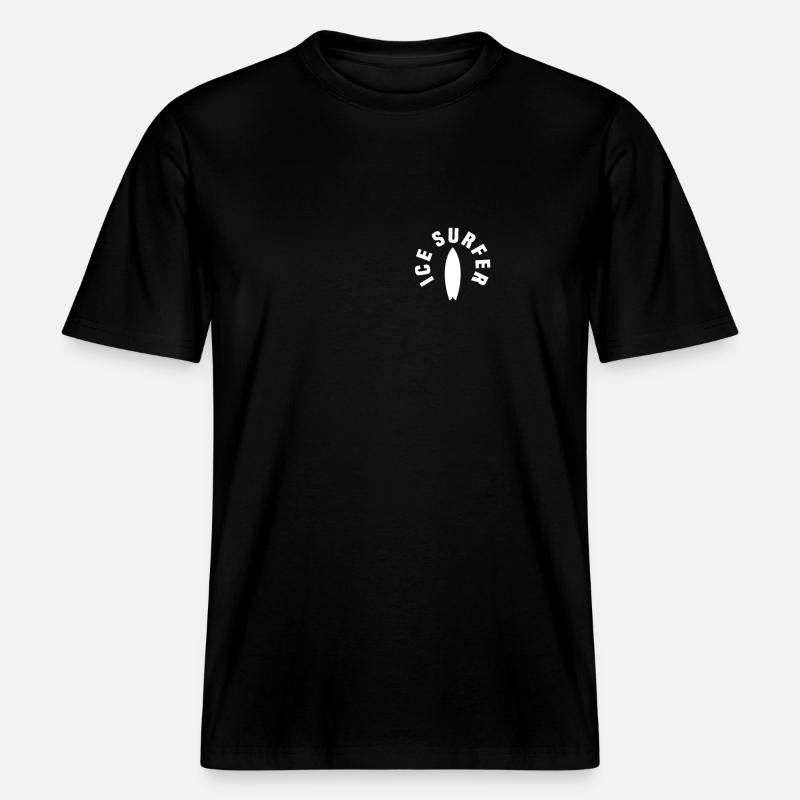 Conception de sac Ice Surfer -  T-shirt unisexe RELAXED FIT en coton bio - noir