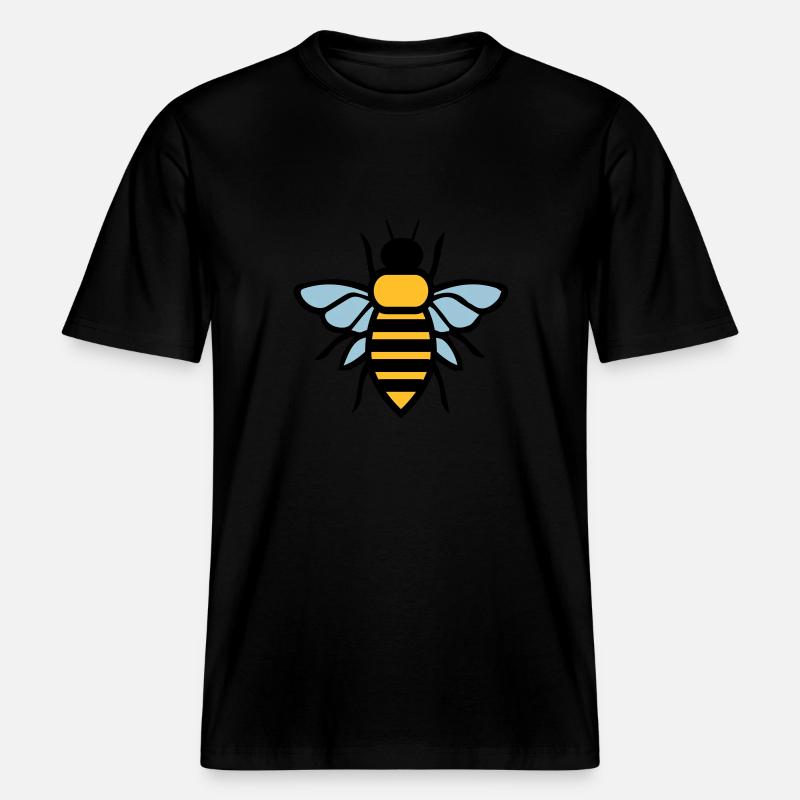 abeille -  T-shirt unisexe RELAXED FIT en coton bio - noir