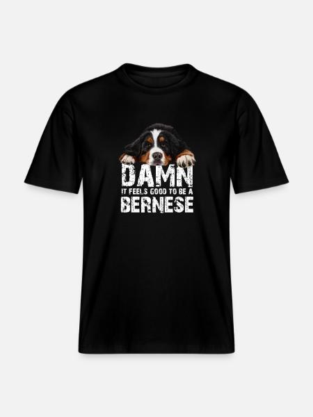 Bouvier bernois -  T-shirt unisexe RELAXED FIT en coton bio - noir