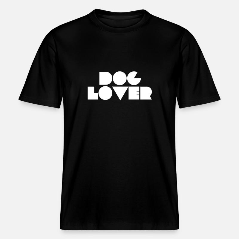 Amoureux des chiens -  T-shirt unisexe RELAXED FIT en coton bio - noir