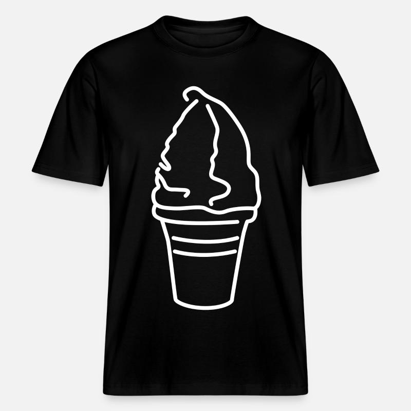 Softeis -  RELAXED FIT Unisex Organic T-Shirt - Schwarz
