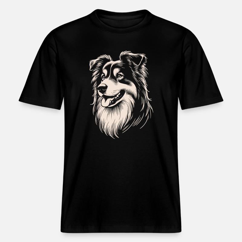 Australian Shepherd Eigenschaften - RELAXED FIT Unisex Organic T-Shirt - Schwarz