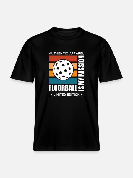 Floorball - RELAXED FIT Unisex Organic T-Shirt - black