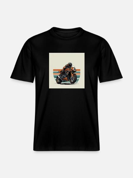 The art of motorcycling -  RELAXED FIT Unisex Organic T-Shirt - black