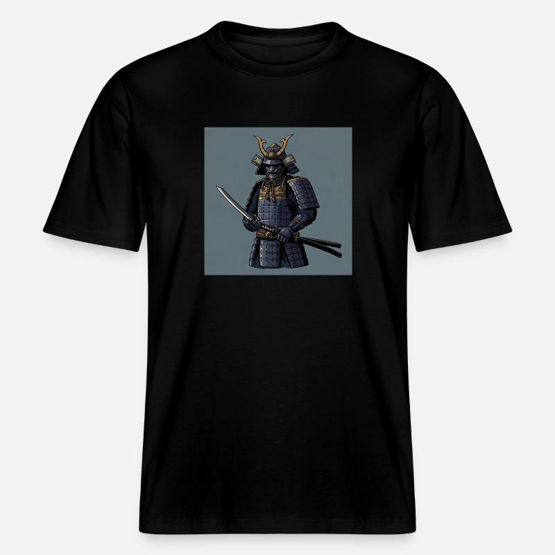 Samouraï : l’âme du guerrier - T-shirt unisexe RELAXED FIT en coton bio - noir