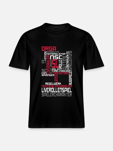 Textwolke LARP -  RELAXED FIT Unisex Organic T-Shirt - Schwarz