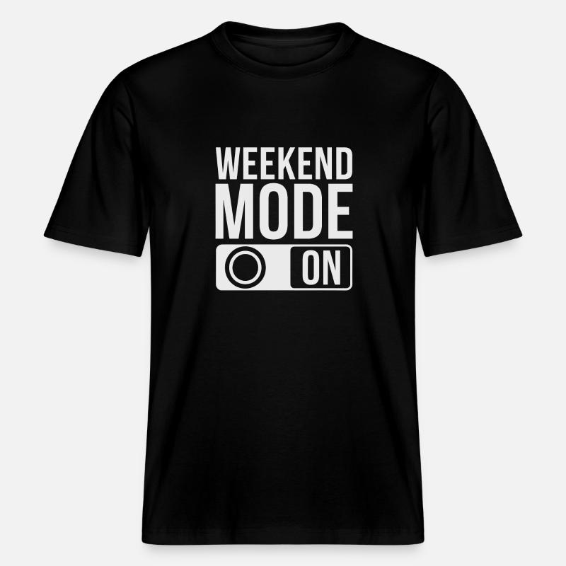 Mode week-end activé -  T-shirt unisexe RELAXED FIT en coton bio - noir