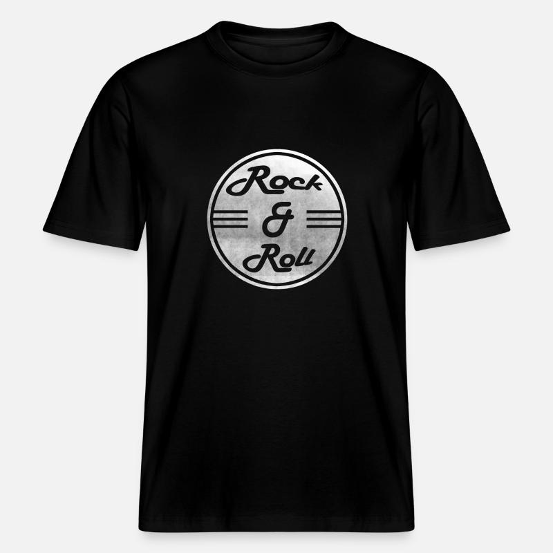Rock & Roll -  T-shirt unisexe RELAXED FIT en coton bio - noir