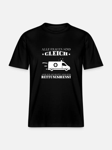 Rescue Service Shirt-Best - RELAXED FIT Unisex Organic T-Shirt - black