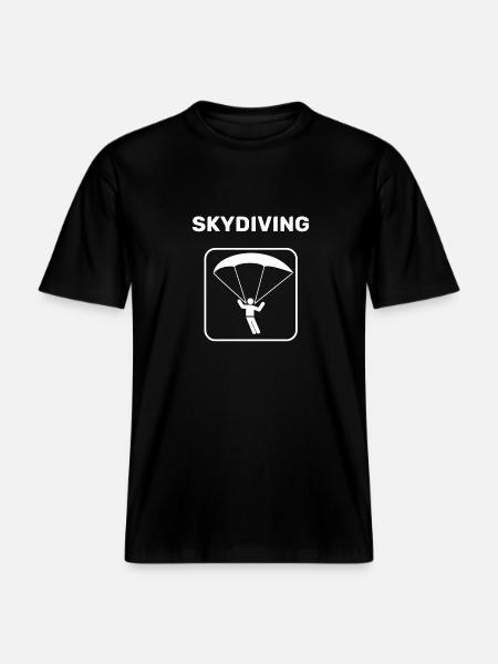 Skydiving - RELAXED FIT Unisex Organic T-Shirt - black