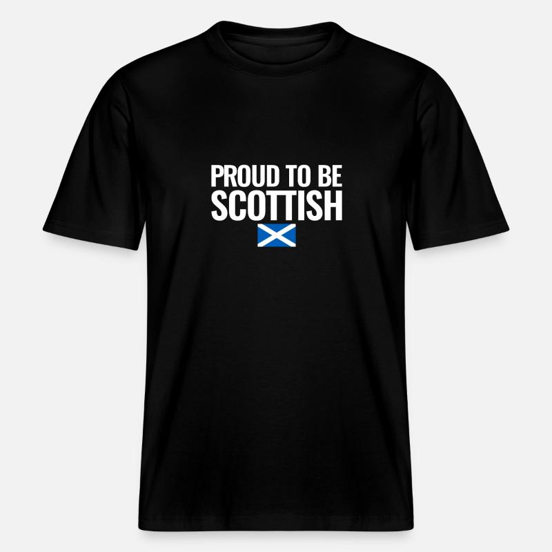Fier d’être écossais Drapeau écossais -  T-shirt unisexe RELAXED FIT en coton bio - noir