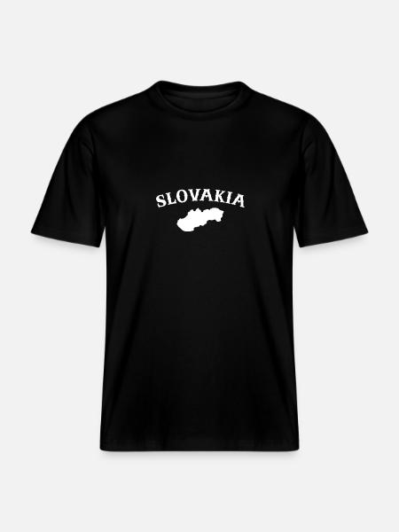 Slovakia Slovak Map Slovak -  RELAXED FIT Unisex Organic T-Shirt - black