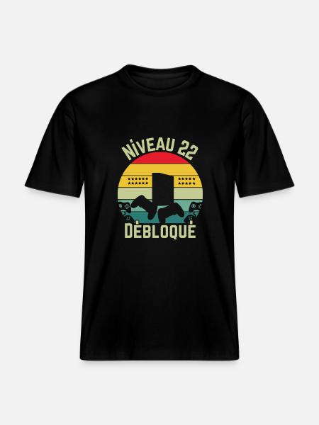 Level 22 freigeschaltet -  RELAXED FIT Unisex Organic T-Shirt - Schwarz
