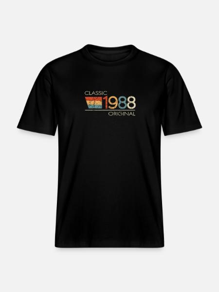 1988 Birthday Classic Original - RELAXED FIT Unisex Organic T-Shirt - black
