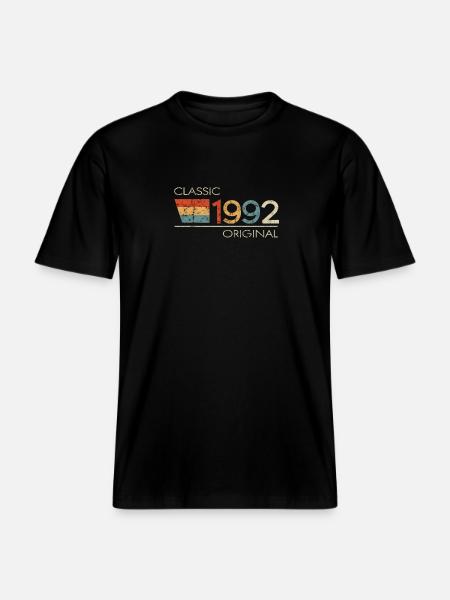 1992 Birthday Classic Original -  RELAXED FIT Unisex Organic T-Shirt - black