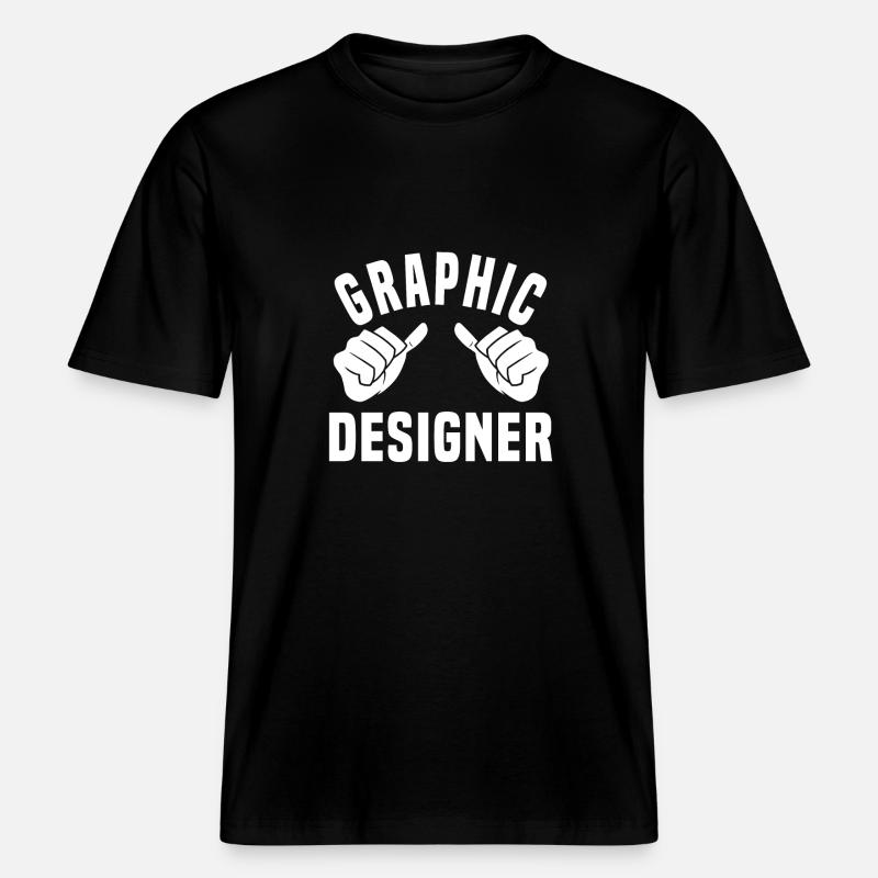 Coole Grafikdesigner Geschenkidee -  RELAXED FIT Unisex Organic T-Shirt - Schwarz