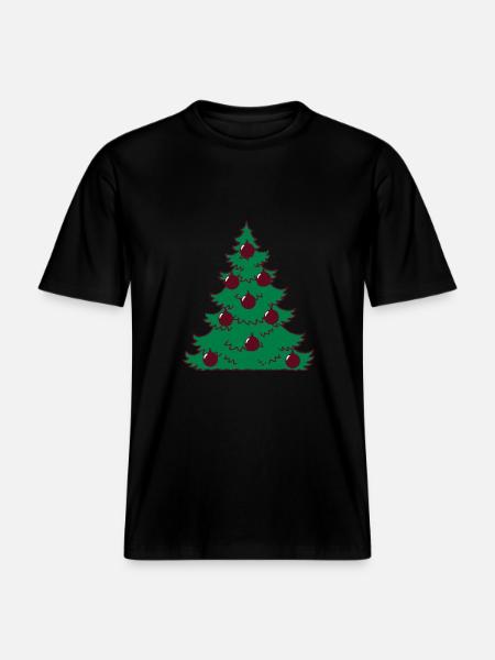Weihnachtsbaum Weihnachten Weihnachtskugeln - RELAXED FIT Unisex Organic T-Shirt - Schwarz