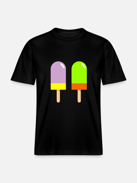 eis eiscreme restaurant ice cream sundae134 -  RELAXED FIT Unisex Organic T-Shirt - Schwarz