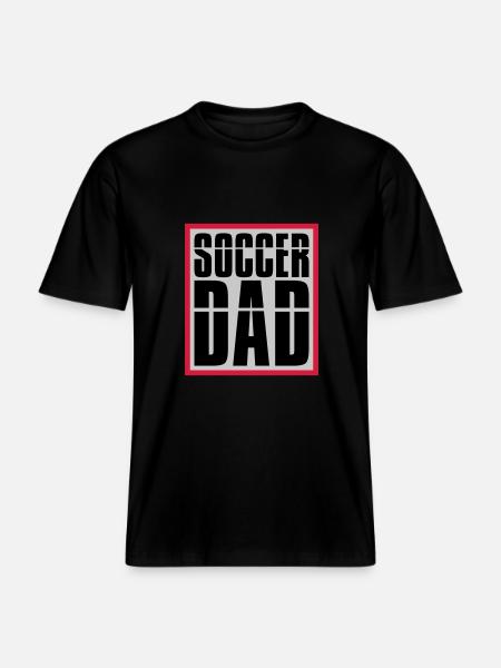 Cool Soccer Dad Logo - RELAXED FIT Unisex Organic T-Shirt - black