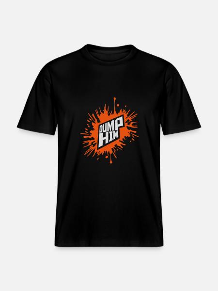 dump him quote logo - RELAXED FIT Unisex Organic T-Shirt - black